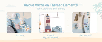 Robotime Robud Wooden Baby Walker Baby Push Along Activity Walkers with Wheels Multifunctional Baby Walker Gift for Boy Grils