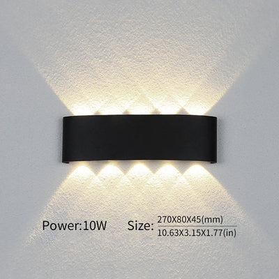 LED Wall Light Outdoor Indoor 2W 4W 6W 8W 10W AC85-265V Up Down White Black Modern Light For Home Garden Bedroom Corridor