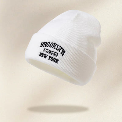 1PCS Men's Autumn/Winter Fashion Versatile Warm Hat Acrylic Letter Embroidered Knitted Hat Comfortable Hip Hop Hat