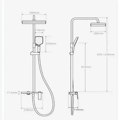 Golden Shower Set Bathroom Multi Function Spout Mixer With Shower Hand Hotel Apartment Bathtub Booster Shower Systems Set
