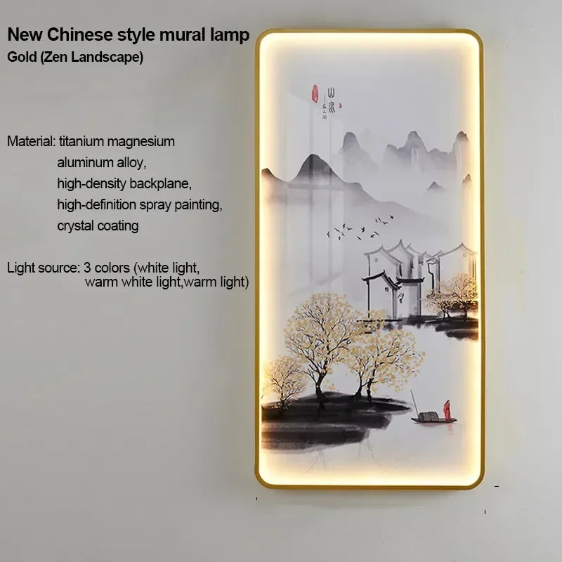 VIOLET Modern Picture Wall Light LED Chinese Creative Simple Mural Sconce Lamp For Home Living Room Study Corridor Decor