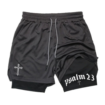 2025 New Men's 2-in-1 Sports Shorts Quick-Dry Running Fitness Training and Swimming Double-Layer Coverage Summer M-3XL