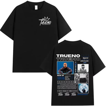 Rapper Trueno Album Tour Merch T-shirt Men Women Clothes Fashion Short Sleeve Tee Shirt Streetwear Cotton Loose T-shirts Unisex