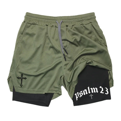 2025 New Men's 2-in-1 Sports Shorts Quick-Dry Running Fitness Training and Swimming Double-Layer Coverage Summer M-3XL