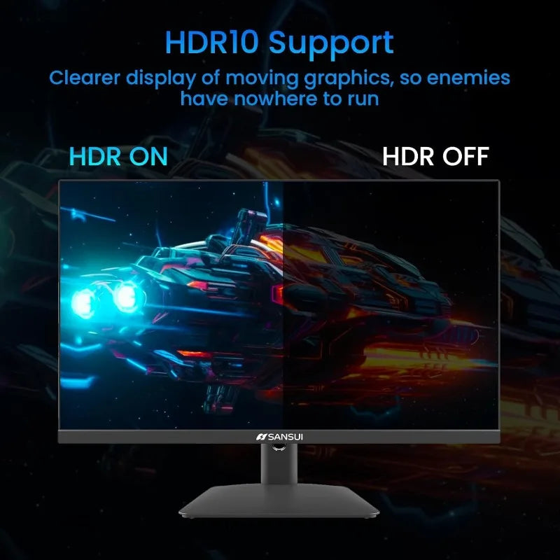 24 Inch Gaming Monitor 180Hz, DP 1.4 & HDMI 2.0 Ports High Refresh Rate  Racing FPS RTS Modes, 1ms Response Time 110% sRGB