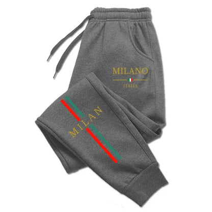 2025 Hot Sale Milan City Printed Jogger Pants Men Women Autumn Winter Casual High Quality Outdoor Running Sports Sweatpants