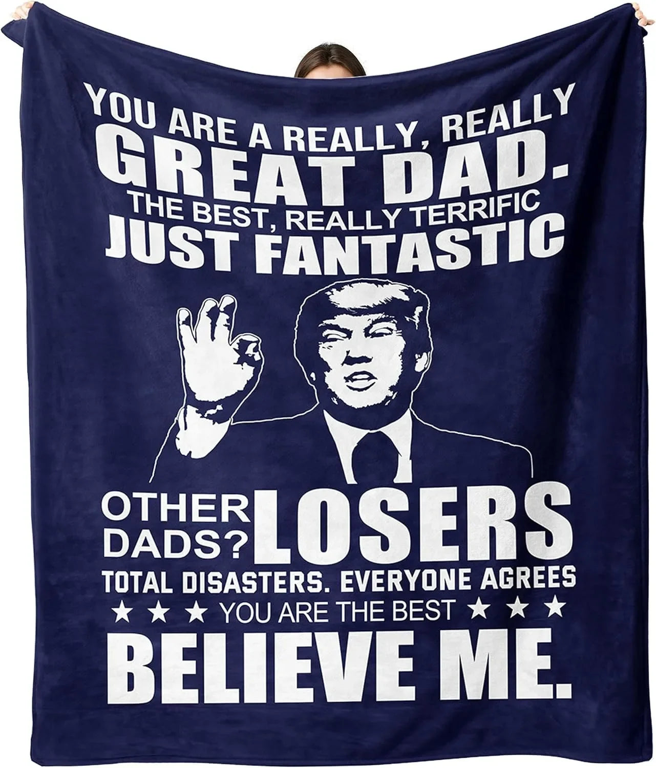 1PC Gift To Dad Thin Blanket for Father's day Anniversary Birthday Mother's Day for Mom Wife Sister Grandma Abuela Soft Throw