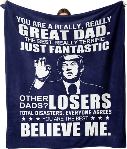 1PC Gift To Dad Thin Blanket for Father's day Anniversary Birthday Mother's Day for Mom Wife Sister Grandma Abuela Soft Throw