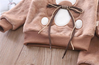 3PCS Winter Autumn Toddler Baby Boys Girls Clothes Baby Sweaters Coat +Pants +Hooded Vest Outfit Set Infant Warm Clothing Suits