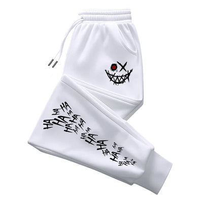 Fashion Versatile Casual Cotton Men Trousers Comfortable Sports Street Sweatpants Unisex Autumn and Winter Smiley Face Printing