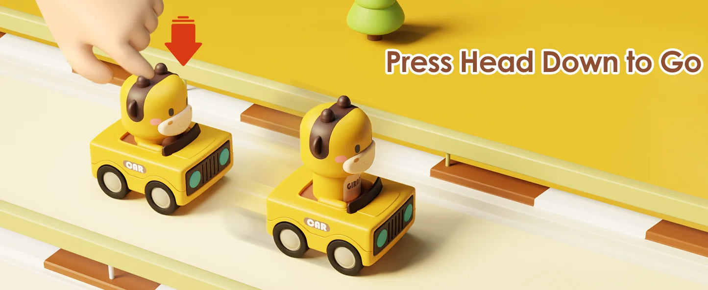 Children's Animal Toy Car Push-Along Vehicle Fun And Interactive Playtime Essential for Kids Intellectual Development Gift