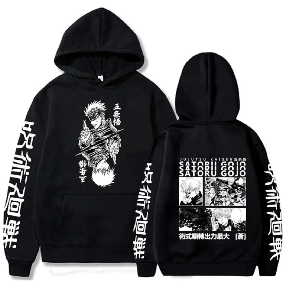 Japanese Anime Print Sweatshirts Jujutsu Kaisen Hoodie Harajuku Autumn Winter Streetwear Clothe Yuji Itadori Plus Size Hoodie