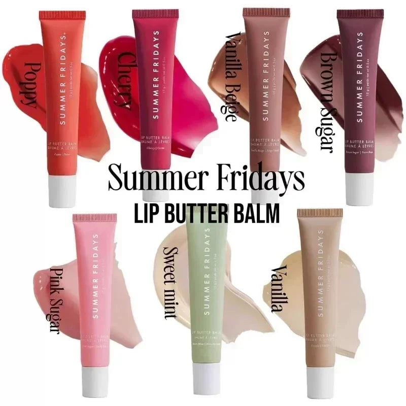 Summer Fridays Lip Balm Moisturizing Mirror Lip Gloss Lip Vanilla Pink Sugar Coffee Cake Smell Lipstick Transparent Oil Makeup