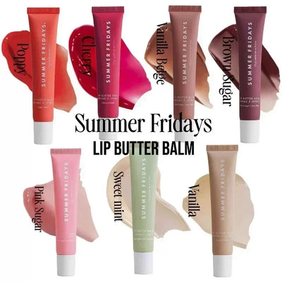 Summer Fridays Lip Balm Moisturizing Mirror Lip Gloss Lip Vanilla Pink Sugar Coffee Cake Smell Lipstick Transparent Oil Makeup