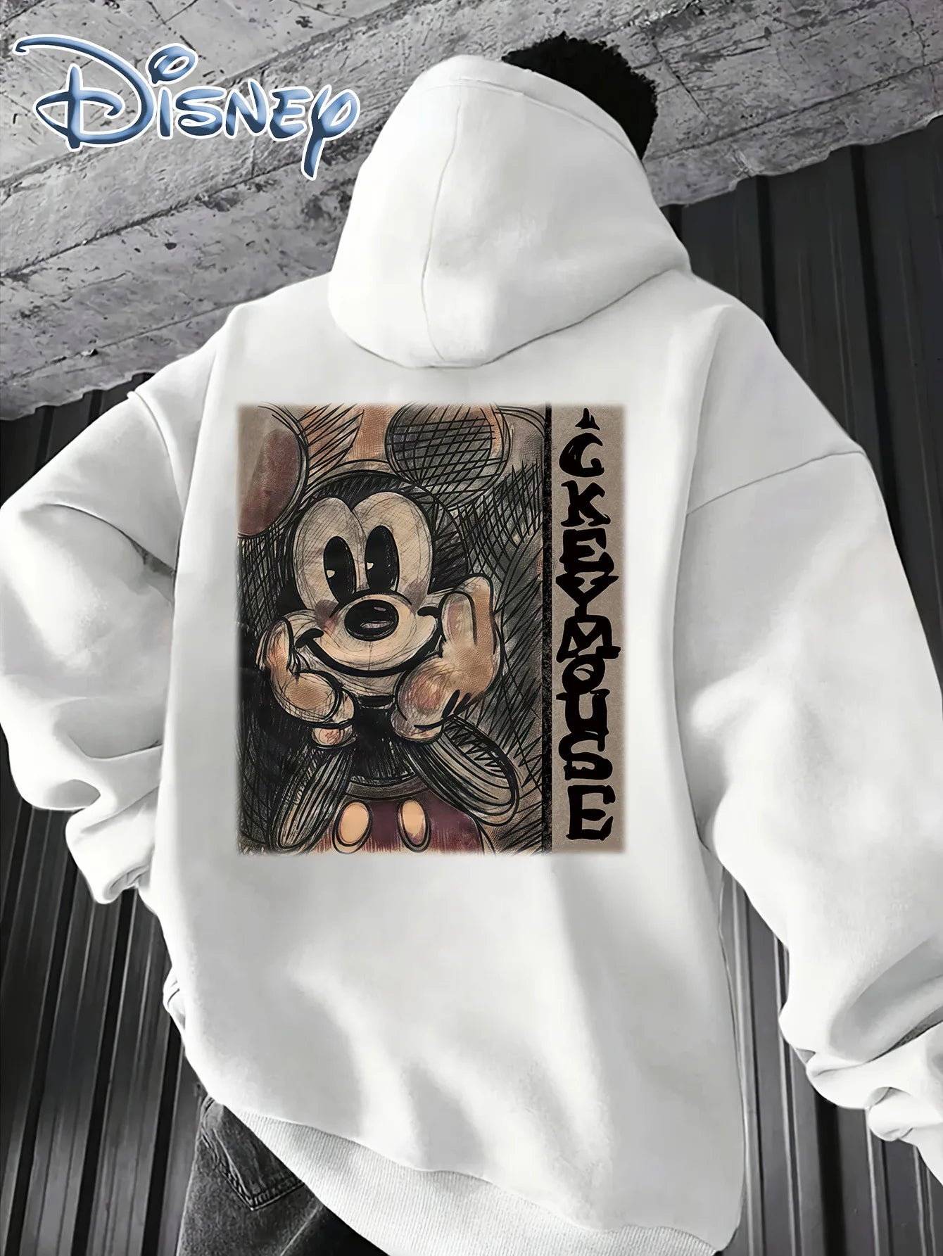 Disney Mickey Mouse Printed Men's Hoodie for Autumn and Winter, Warm and Comfortable, Fashionable and Trendy Hoodie