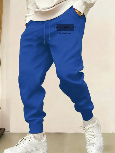 Los Angeles California Line Printed Men's Sweatpant Sports Pant Soft Warm Britches Autumn Street Long Pants Fashion Trousers