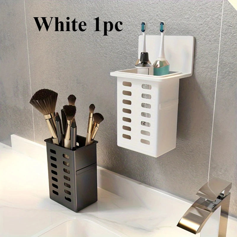 1 functional toothpaste bathroom toothbrush stand wall-mounted toothbrush storage rack bathroom storage rack