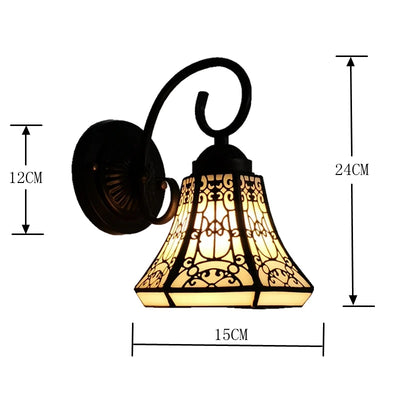 Scandinavian White Glass Heat Bending Wall Lamp Tiffany Style Designer Old Mirror Front Balcony Light Fixture Antique E27 LED