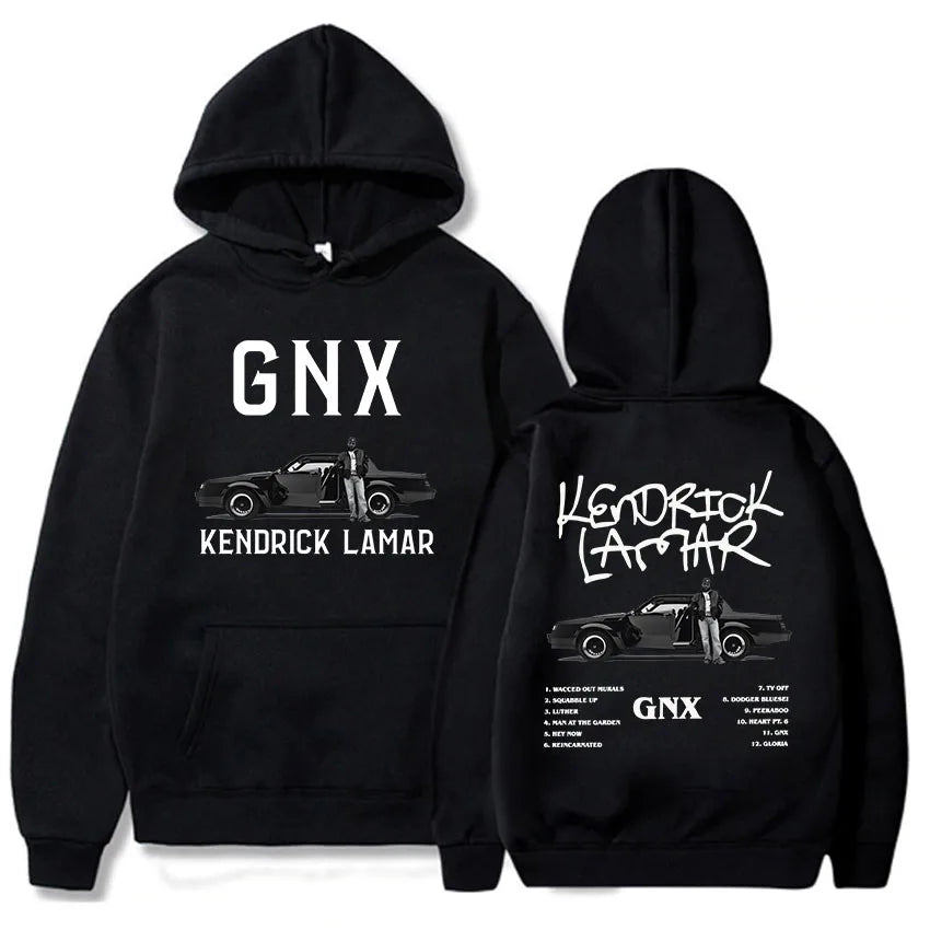 2025 GNX Album Printed Hoodie Kendrick Lamar Rapper Rock Style Men's Sweatshirt Street Long-sleeved Cotton Hooded Pullover