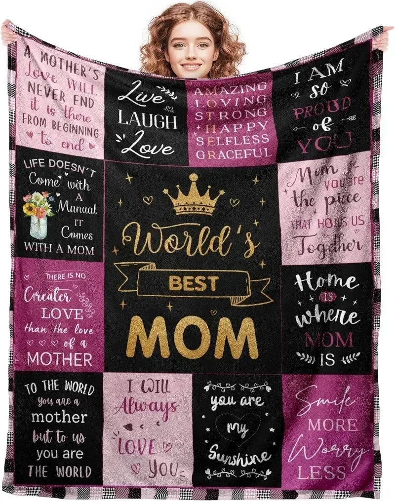 1PC Gift To Dad Thin Blanket for Father's day Anniversary Birthday Mother's Day for Mom Wife Sister Grandma Abuela Soft Throw