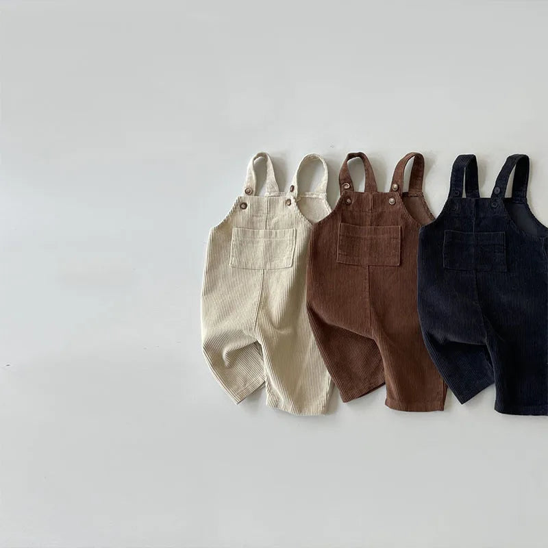 Newborn Clothes Boy's Corduroy Jumpsuit 2023 Autumn Winter Jumpsuits Baby kids clothes Girl's romper Casual Bib Pants Overalls