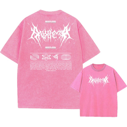 Y2k Acid Washed T Shirt Women Vintage Cotton T-shirts Harajuku Gothic Streetwear Soft Tees Girl Loose Fashion Print Tops Unisex