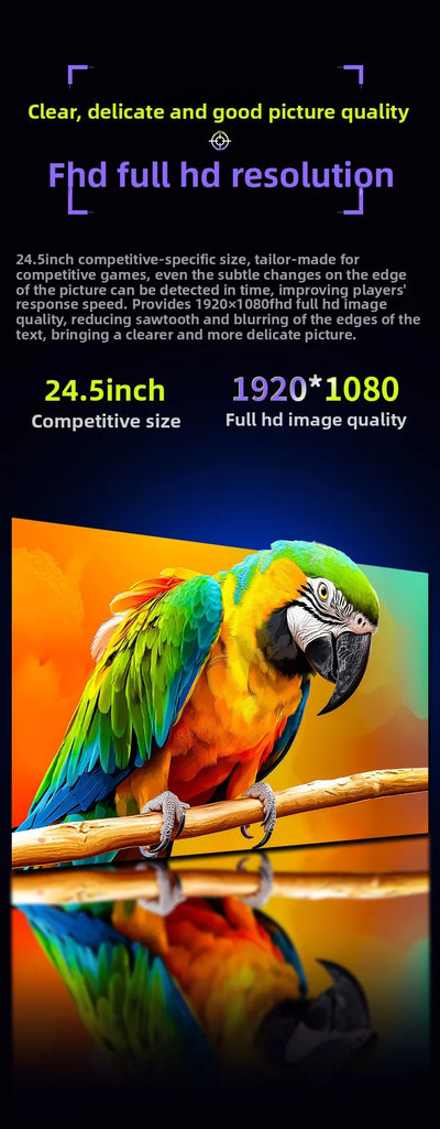 TITAN ARMY 24.5 inch Fast IPS Gaming Monitor 260Hz Hardware Low Blue Light HDR Wide Color Gamut Native 240Hz Display