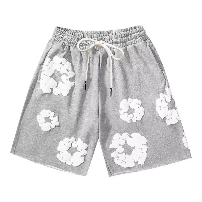 2025 Summer New American Flower Printed Men Women Board Shorts Quick Dry Beach Swiming Shorts Hip Hop Short Pants Beach Clothes