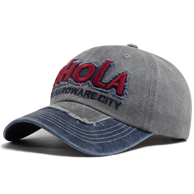 Men Baseball Caps BHOLA Fashion Letter Embroidery Hip Hop Cap Washed Cotton Vintage Casual Sun Visor Hat For Female Adjustable