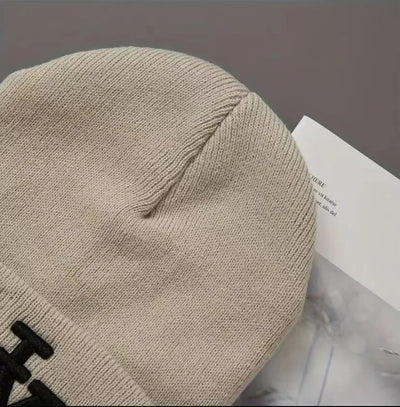 3 pieces winter knitted hat with embroidered letters, woolen hat for autumn warmth, suitable for both men and women, Mountaineer