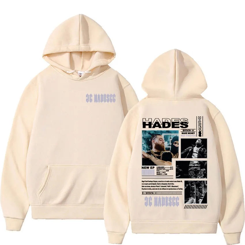 Autumn/winter Rapper Hades 66 Makes Money Not Friends Album Cover Pullover Hoodie Male Hip Hop Street Cotton Hoodie Sweatshirt.