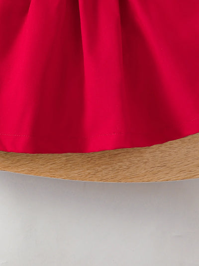 0-3 Year Baby girl Dress Round neck Heart-shaped Printed Bow, Princess Dress+Headband Toddler Baby girl Summer Party Dress