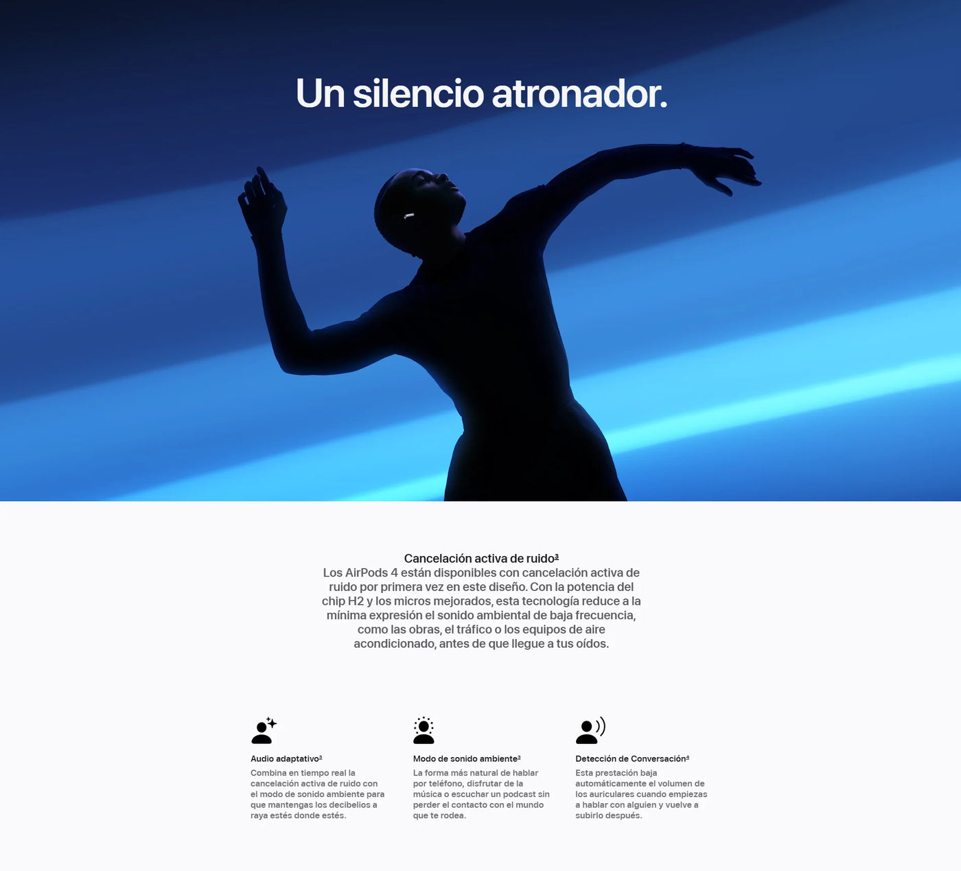 For Apple AirPods 4 (supports active noise cancellation) equipped with MagSafe charging case (USB-C), fourth generation Bluetooh