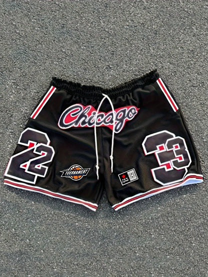 2025 New Men's Fashion Printed Shorts Light Luxury Street Hip Hop Daily Breathable Trend Premium