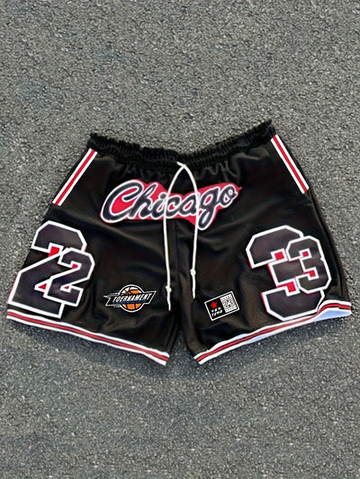 2025 New Men's Fashion Printed Shorts Light Luxury Street Hip Hop Daily Breathable Trend Premium