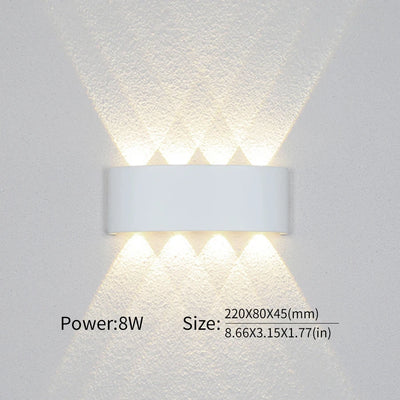 LED Wall Light Outdoor Indoor 2W 4W 6W 8W 10W AC85-265V Up Down White Black Modern Light For Home Garden Bedroom Corridor