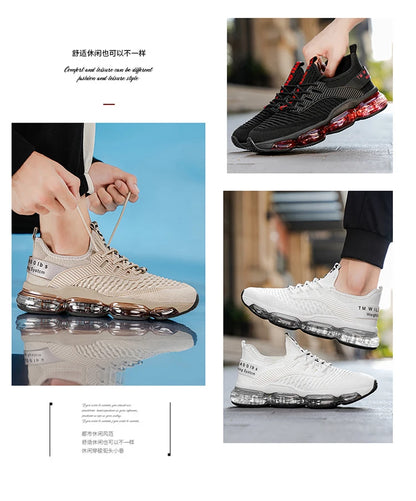Luxury Men's Sneakers Casual Breathable Trainer Race Fashion Loafers Running Shoes for Male Tenis