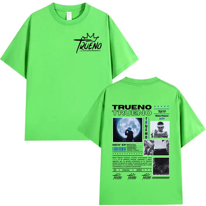 Rapper Trueno Album Tour Merch T-shirt Men Women Clothes Fashion Short Sleeve Tee Shirt Streetwear Cotton Loose T-shirts Unisex