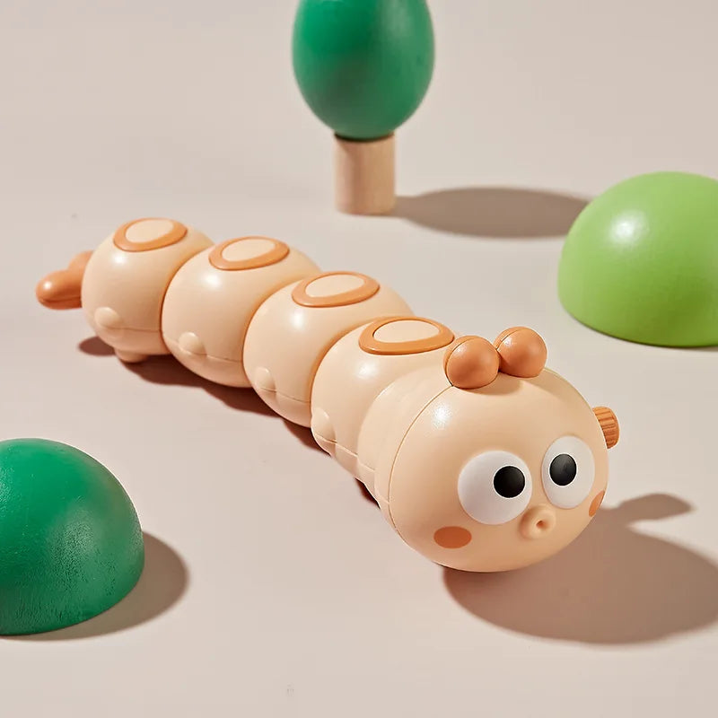 Cartoon Clockwork Caterpillar Crawling Toys Parent Child Interactive Cute Animal Baby Wind Up Toy for Kids Funny Gift
