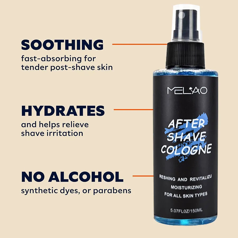 MELAO After Shave Cologne Cool Water After Shave for Ingrown Hairs, Razor Burns and Razor Bumps for Men and Women Soothes