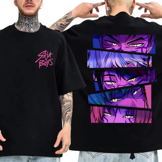 2025 new Kpop Demon Hunter Saja Boys T-shirt Harajuku O-neck Casual Anime T-Shirt Tops Unisex t shirts harajuku для мужчин 18＋