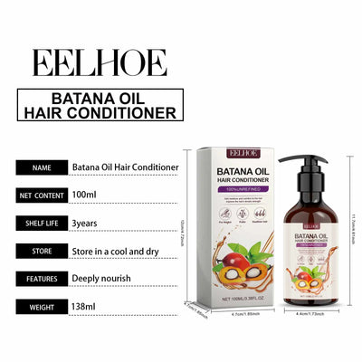 EELHOE  Hair Loss Shampoo & Batana Conditioner Set Strengthening Density Repair Frizz Control Treatment Thinning Damaged Frizzy
