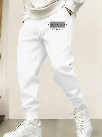Los Angeles California Line Printed Men's Sweatpant Sports Pant Soft Warm Britches Autumn Street Long Pants Fashion Trousers