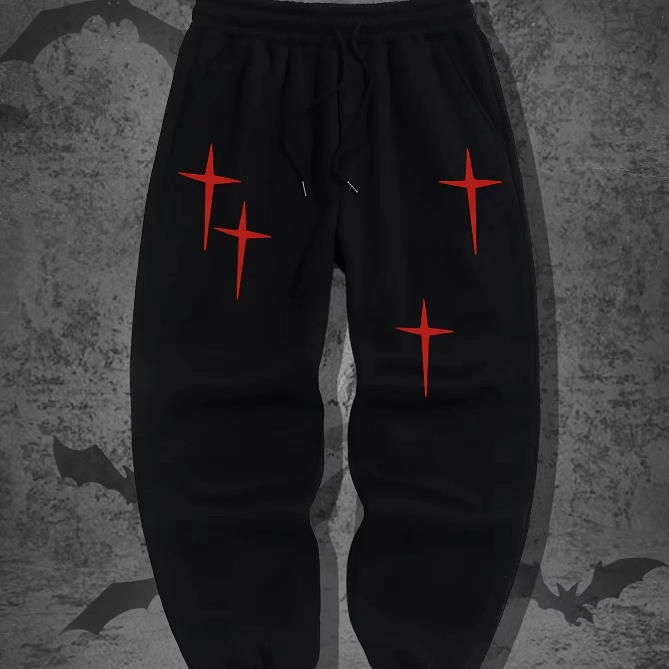 Harajuku Hip Hop Pants Printed Pattern Slimming Men's Y2K Gothic Casual Fashion Sports Street Couple Sports Pants Comfortable