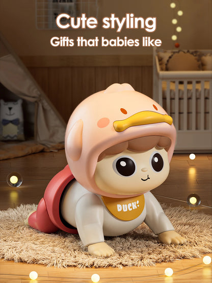 1 crawling doll baby toy with music, aged 0-1, learning crawling guidance and head up training
