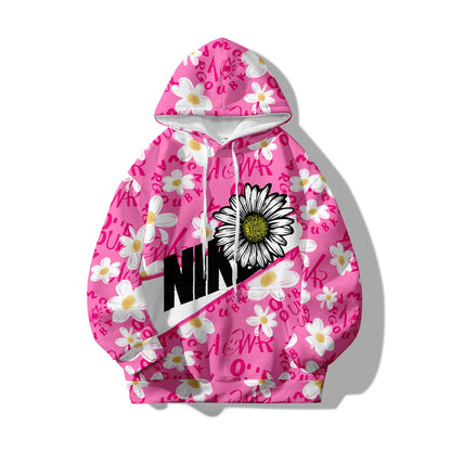 Spring and Autumn Hot selling New Cartoon Letter Graffiti 3D Digital Printing Fashion Youth Hoodie Men's and Women's Casual Top