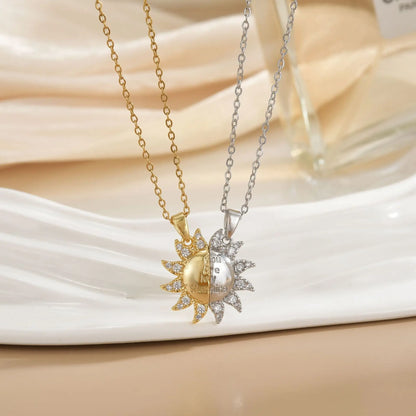 Couples Magnetic Necklaces Sun and Moon Angel Hug Heart Pendant Friendship Matching Necklaces for Birthdays Anniversaries