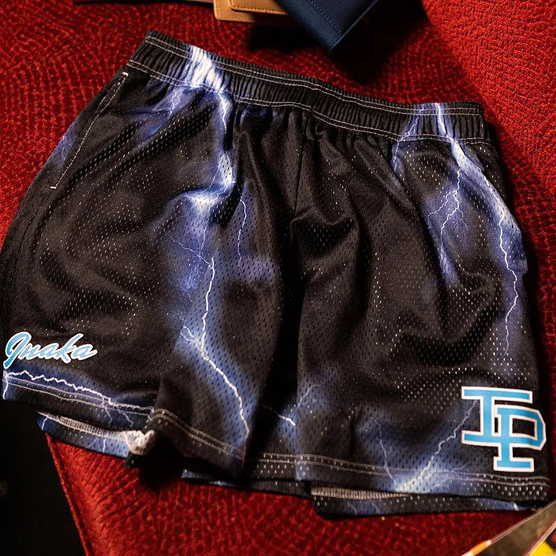 Mens Clothing IP Trend Casual Sports Shorts Gym Fitness Quick Dry Breathable Mesh Beach Basketball Jogger Short Pants Sweatpants