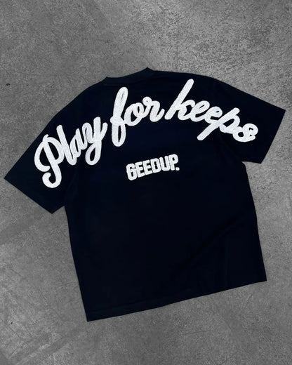 Street Hip-hop Retro Letters Fashion Oversized Short-sleeved Men 2025 American Harajuku Y2K Casual Loose Short-sleeved Women