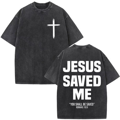 Summer Jesus Christian Forgive Them Father Vintage Washed T-shirts Men Women Fashion Cotton Short Sleeves  T Shirts Streetwear